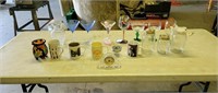 Assortment of glasses, jars and migs