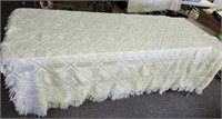 Crocheted Bed Cover, 82" X 66" not including