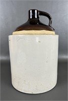 Vintage Two Tone 1 Gallon Stoneware Whiskey Jug