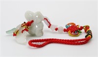 Miniature Year of the Monkey Jade Charm