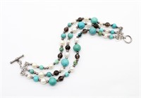 Southwest Turquoise & Pearl Bracelet