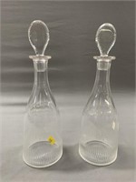 Pair of 19th Century Glass Decanters