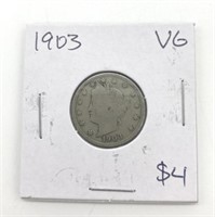 1903 Graded Liberty V-Nickel Coin