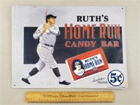 Modern Metal Babe Ruth Candy Bars Sign