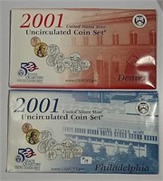 2001 & 2002  US. Mint  Uncirculated sets