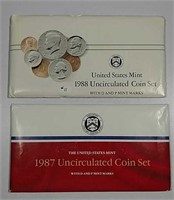 1987 & 1988  US. Mint  Uncirculated sets