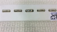 Collection of 5 Ladies Sterling Silver Rings-One
