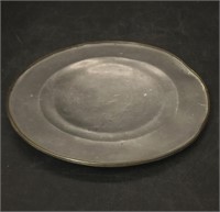 Antique Heavy Pewter Plate Stamped China 6"
