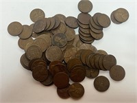 100 Random Wheat Pennies