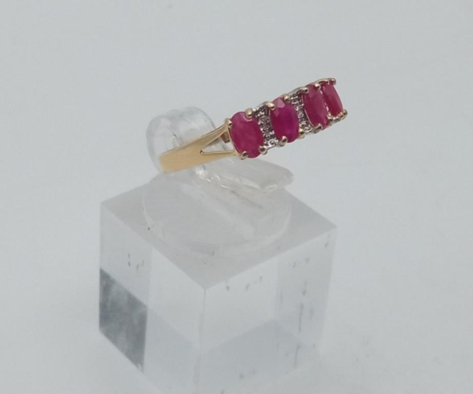 10K Yellow Gold Ruby Ring