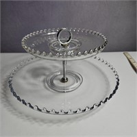 Candlewick 2 tier serving tray