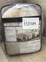 KING FAUZ FUR COMFORTER SET