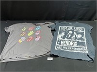 Rolling Stones Shirt (XXL), Hendrix Shirt (L)