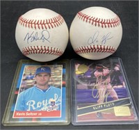 (D) Cliff Floyd COA and Kevin Seiter signed