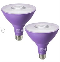 Dimmable 18W E26 Purple Flood Light Bulb,Pack of 2