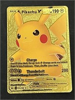 Pikachu V Gold Foil Pokémon Card