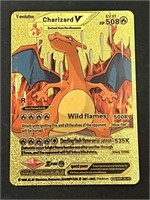 Charizard V Gold Foil Pokémon Card
