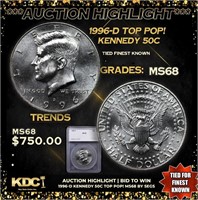 ***Auction Highlight*** 1996-d Kennedy Half Dollar