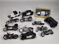 ASSORTED LOT OF POLICE CARS & MOTORCYCLES