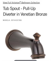 Victorian Tub Spout w/Diverter-Bronze RP34357RB