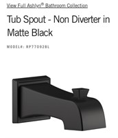Ashlyn Non-Diverting Tub Spout-Black RP77092BL