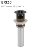 Grid Srainer Drain w/Overflow-Black RP72412BL