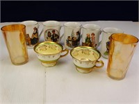 (9) Assorted Mugs, Tea Cups & Glass Ware Bundle