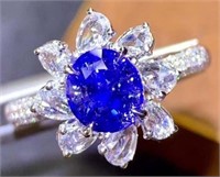 2.14ct Sri Lankan Sapphire Ring 18K Gold