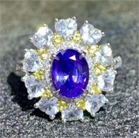 2ct Sri Lankan Sapphire Ring 18K Gold