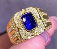 2.3ct Sri Lankan Sapphire Ring 18K Gold