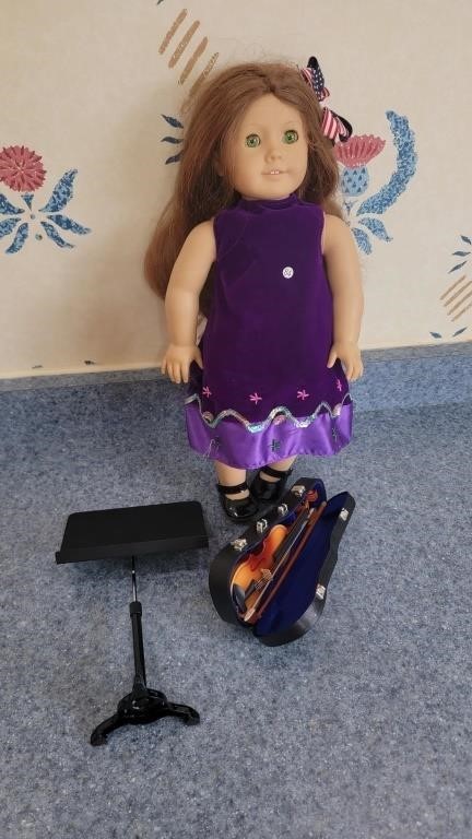 American girl doll and violin