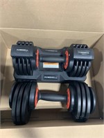 25 LB. ADJUSTABLE DUMBBELL AND 20 LB, DUMBBELL