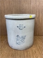Vintage 5 Gallon Western Stoneware Crock