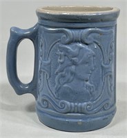 Blue/Gray Stoneware Portrait Mug