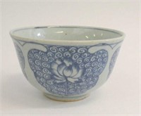 Chinese underglaze blue porcelain bowl