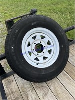 New ST225/75R15 tire and rim