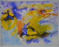 CONTEMPORARY ABSTRACT PAINTING SIGNED PICOTT