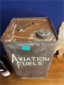 Aviation Fuels Vintage Petrol Can and a Michelin
