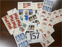 CHRISTMAS STAMPS 2 BOOKS PLUS 64 COUNT