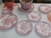 Pink Bristol Crown Dugal Collectors Plates and