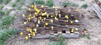 Pallet of electric fence posts w/insulators