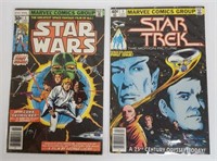 Vtg MARVEL Star Wars & Star Trek #1 Comic Books