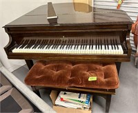 Settergren Baby Grand Piano and Bench