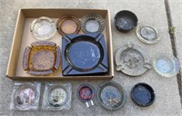 Assorted Glass and Ceramic Ashtrays, up to 7in