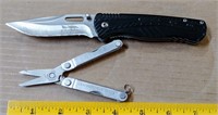 LEATHERMAN MICRA & NRA FOLDING KNIFE W/ BELT CLIP