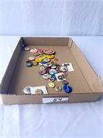 Box of 50 Pin Back Political Buttons