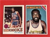 Earl Monroe Lot of 2 1970's Topps Cards Knicks