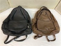 2 Leather Backpacks