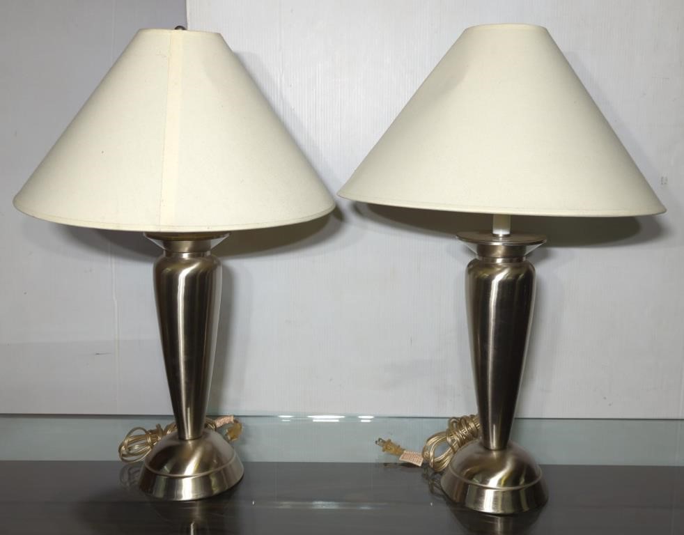 (F) Table Lamps w/ Shades 29"T