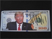 Donald Trump signed $100 Reserve Note COA